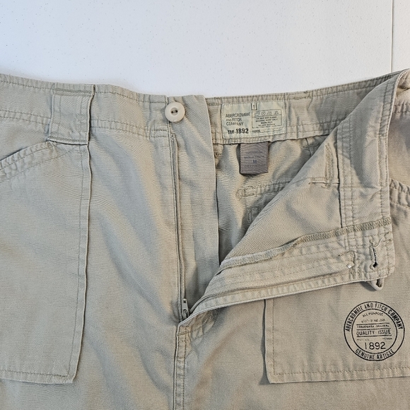 Abercrombie & Fitch 1892 Collection Cotton Khaki Mini Skirt M - Picture 4 of 9